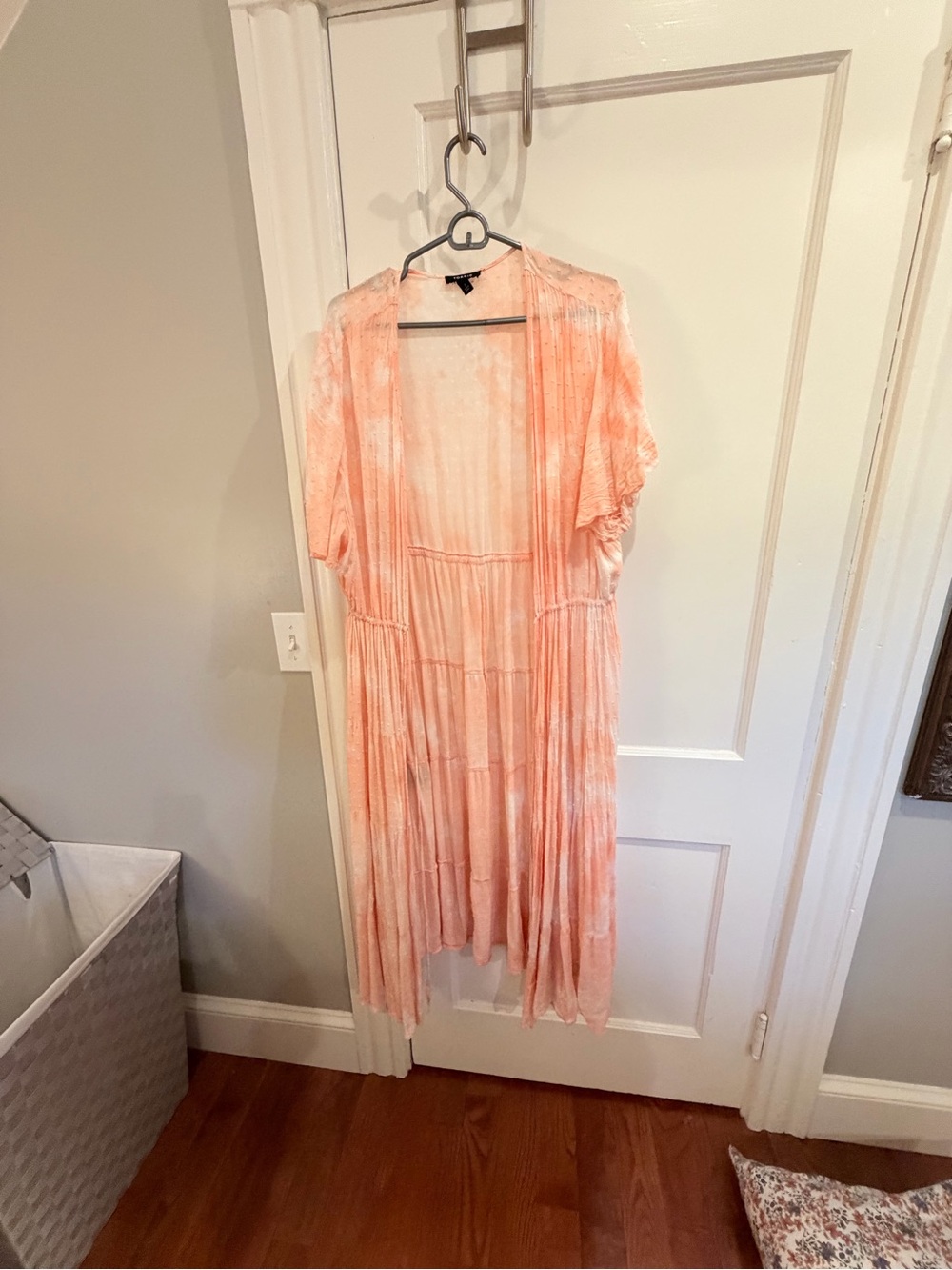 Light Coral Tie-Dye Duster
